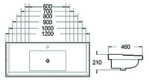 Раковина SantiLine 100 SL-2112(100) белая купить в интернет-магазине Sanbest