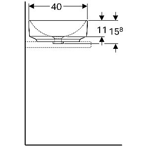 Раковина накладная Geberit VariForm 500.779.01.2 белая купить в интернет-магазине Sanbest