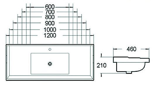 Раковина SantiLine 100 SL-2112(100) белая купить в интернет-магазине Sanbest