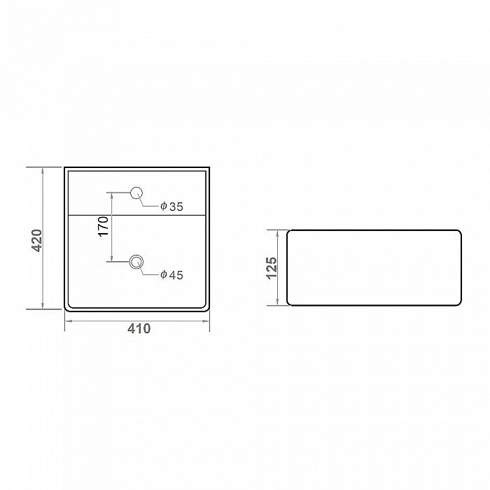 Раковина накладная Orange 41 B04-405w белая купить в интернет-магазине Sanbest