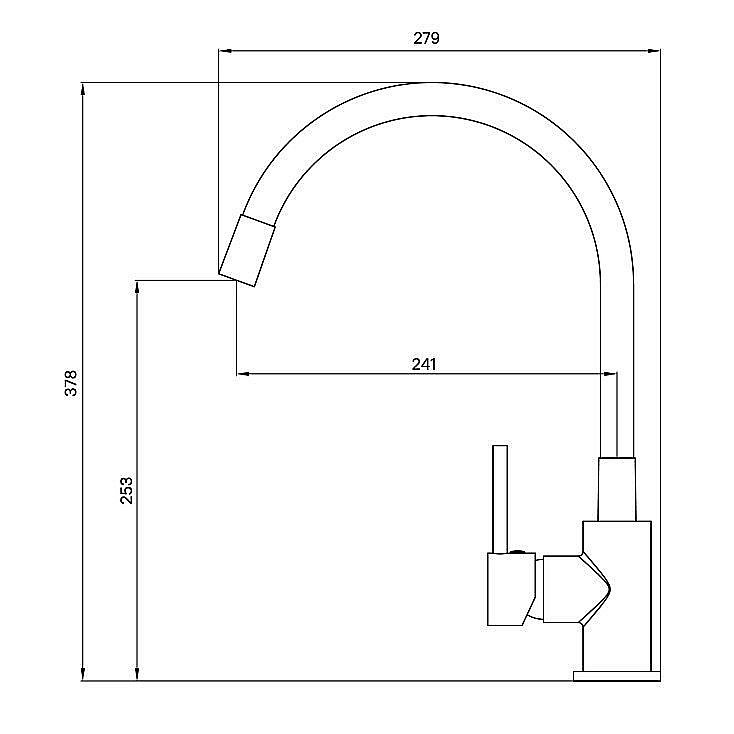 Смеситель для кухни Milardo Meal M01SB0FM05 хром/черный купить в интернет-магазине сантехники Sanbest