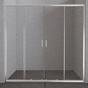 Душевая дверь BELBAGNO UNIQUE-BF-2-170/200-C-Cr стекло прозрачное/профиль хром купить в интернет-магазине Sanbest