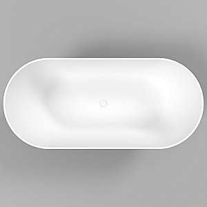 Ванна из искусственного камня WhiteCross Coral A 165x75 черный/белый матовый купить в интернет-магазине Sanbest