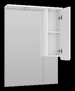 Зеркало со шкафом Misty Чегет 75 П-Чег-02075-01 белый в ванную от интернет-магазине сантехники Sanbest