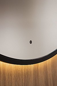 Зеркало Art&Max ASTI AM-Ast-800-DS-FNC-Nero в ванную от интернет-магазине сантехники Sanbest