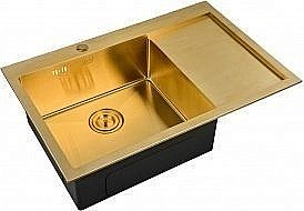 Мойка для кухни ZORG Inox PVD SZR-7851-L BRONZE левая купить в интернет-магазине сантехники Sanbest