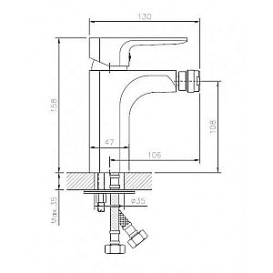 Смеситель для биде Koller Pool Trend TR0300 хром купить в интернет-магазине сантехники Sanbest