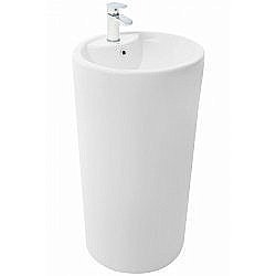 Раковина напольная WeltWasser WW LEERBACH 4646 GL-WT 46 белая купить в интернет-магазине Sanbest