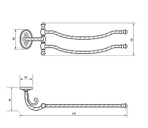 Полотенцедержатель Migliore Edera ML.EDR-60.324.CR хром купить в интернет-магазине сантехники Sanbest