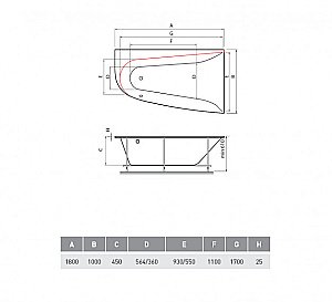 Акриловая ванна Vayer Boomerang 180x100 купить в интернет-магазине Sanbest