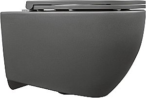 Унитаз подвесной Isvea Infinity 10NF02001SV-2C антрацит матовый, безободковый купить в интернет-магазине Sanbest