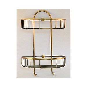 Полка двойная Magliezza Fiore 80105 бронза купить в интернет-магазине сантехники Sanbest