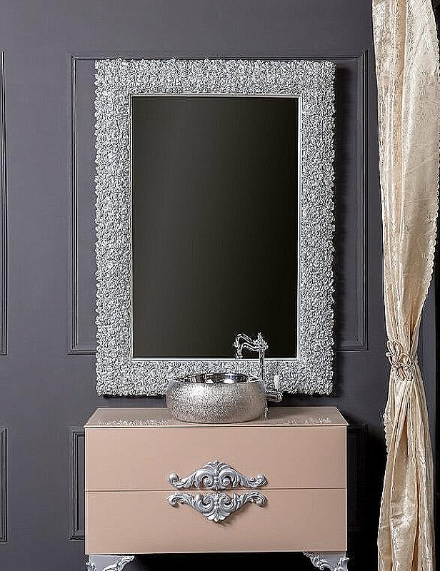 Зеркало Boheme NeoArt Rose 547 серебро в ванную от интернет-магазине сантехники Sanbest