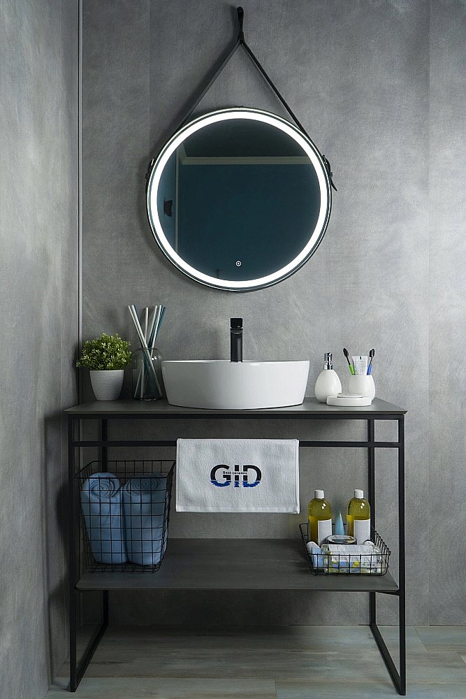 Раковина накладная Gid Geometrico 44 N9442 51153 белая купить в интернет-магазине Sanbest