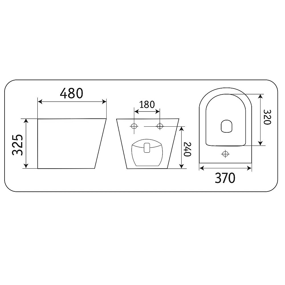 Биде подвесное CeramaLux NС В2342BDMLG зеленое матовое купить в интернет-магазине Sanbest