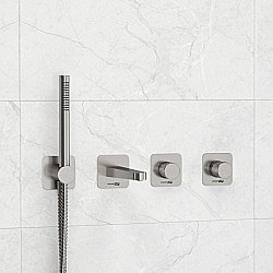 Смеситель для ванны WasserKRAFT Tauber SET2858 никель купить в интернет-магазине сантехники Sanbest