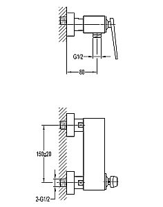 Смеситель для душа Cezares BADEN-D-01 купить в интернет-магазине сантехники Sanbest