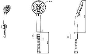 Душевая система Aquatek Вега AQ1073CR хром купить в интернет-магазине сантехники Sanbest