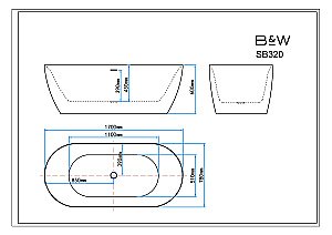 Ванна Black&White Swan 170х78 SB320 белая купить в интернет-магазине Sanbest