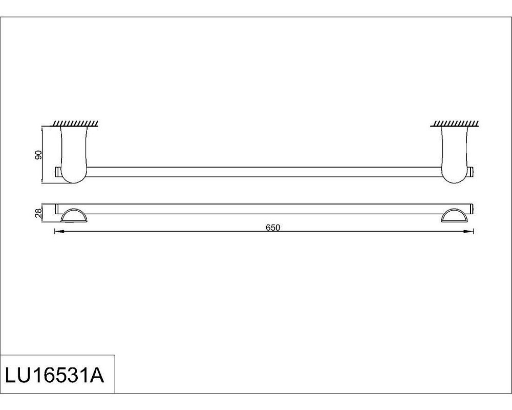 Полотенцедержатель Rush Luson LU16531A 65 cm купить в интернет-магазине сантехники Sanbest