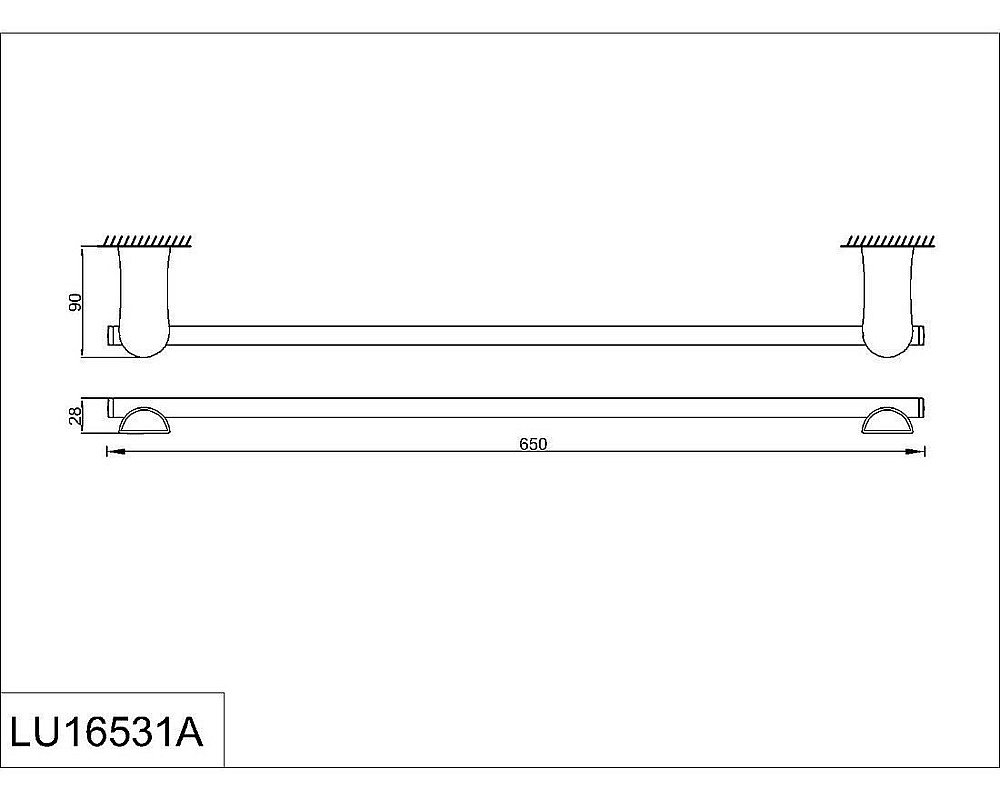 Полотенцедержатель Rush Luson LU16531A 65 cm купить в интернет-магазине сантехники Sanbest