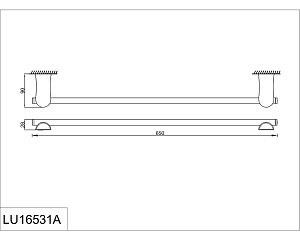 Полотенцедержатель Rush Luson LU16531A 65 cm купить в интернет-магазине сантехники Sanbest