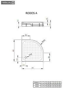 Душевой поддон Radaway Rodos A 80x80 купить в интернет-магазине Sanbest