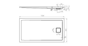 Душевой поддон из композита Salini Capri 150x80 белый матовый купить в интернет-магазине Sanbest