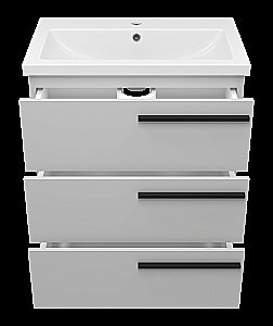 Тумба с раковиной Misty Ненси - 70 П-Нен-07070-503Я серая для ванной в интернет-магазине Sanbest