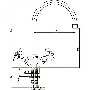 Смеситель для кухни PAINI Liberty 17CR572LMKM хром купить в интернет-магазине сантехники Sanbest