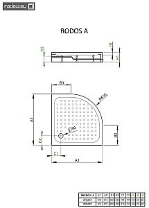 Душевой поддон Radaway Rodos A 4P88155-03 80x80 белый купить в интернет-магазине Sanbest
