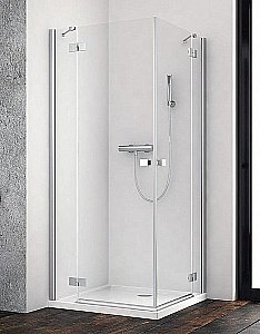 Душевой уголок Radaway Essenza New КDD 80х100 стекло прозрачное/профиль хром купить в интернет-магазине Sanbest