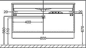 Тумба с раковиной Jacob Delafon VOX EB2078 80 белая глянцевая для ванной в интернет-магазине Sanbest