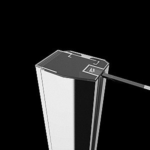 Душевой уголок Radaway Almatea PDD 100х100 30522-01-05N стекло графит/профиль хром купить в интернет-магазине Sanbest