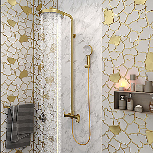 Душевая система Elghansa RADIANT XQ 2347281-2R-MattGold матовое золото купить в интернет-магазине сантехники Sanbest