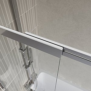 Шторка для ванны BelBagno LUCE-VF-11 100 стекло прозрачное/профиль хром купить в интернет-магазине Sanbest