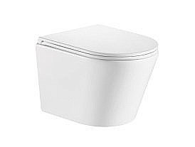 Унитаз подвесной Gid Tr2130 белый, с крышкой микролифт, безободковый купить в интернет-магазине Sanbest