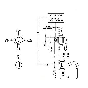 Смеситель для раковины Nicolazzi El Capitan 4006 хром купить в интернет-магазине сантехники Sanbest