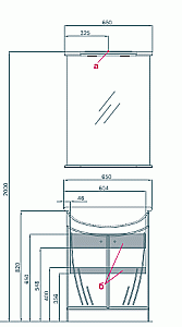 Зеркало Акватон Минима 65 в ванную от интернет-магазине сантехники Sanbest
