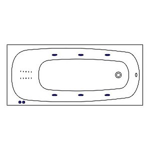 Гидромассажная ванна WhiteCross Layla Slim 170x75 LINE NANO хром купить в интернет-магазине Sanbest