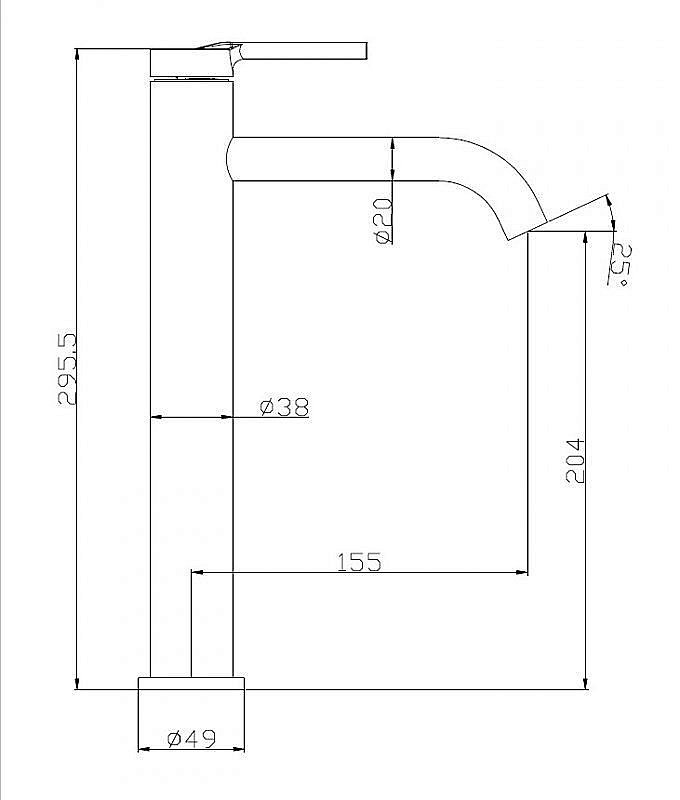 Смеситель для раковины BelBagno Etna ETN-LMC2-IN купить в интернет-магазине сантехники Sanbest