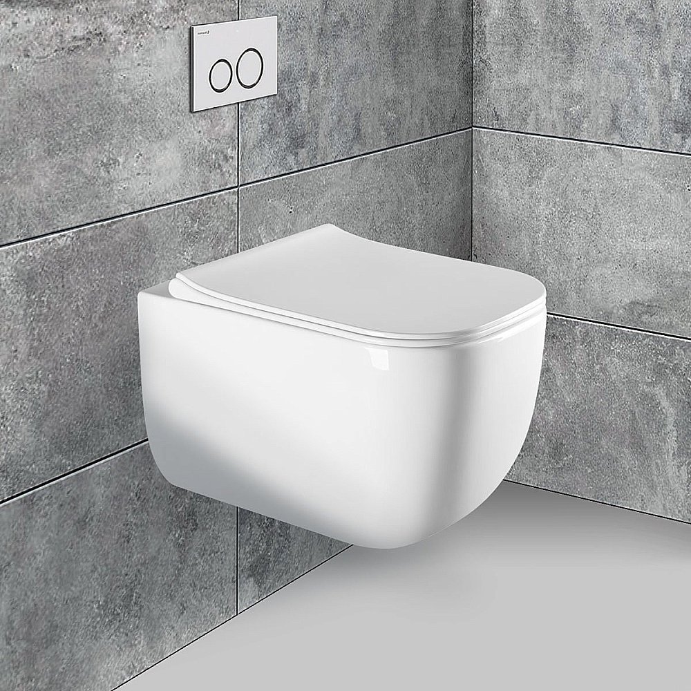 Унитаз подвесной Vincea Form VT1-35 безободковый, с крышкой микролифт, белый купить в интернет-магазине Sanbest