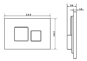 Кнопка для инсталляции Caprigo  Craft ABS CA004-crm хром купить в интернет-магазине сантехники Sanbest