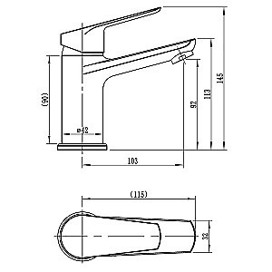 Смеситель для раковины LORANTO AVRORA LR10506000 хром купить в интернет-магазине сантехники Sanbest