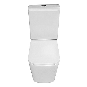 Унитаз напольный Azario Indor AZ-T004B-R белый, безободковый, с бачком, с крышкой микролифт купить в интернет-магазине Sanbest