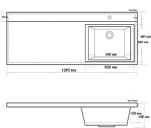 Тумба с раковиной BelBagno KRAFT-LVD 580/1200 Pino Pasadena для ванной в интернет-магазине Sanbest