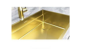 Кухонная мойка Paulmark NEXT-MULTI SINK 54 UNI PM785445-LG светлое золото купить в интернет-магазине сантехники Sanbest