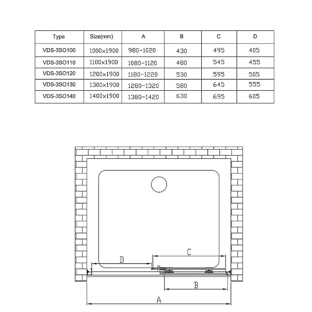 Душевая дверь Vincea SOFT VDS-3SO 120 черный/прозрачное купить в интернет-магазине Sanbest
