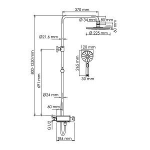 Душевая система WasserKraft Aller SET2655 Thermo хром купить в интернет-магазине сантехники Sanbest