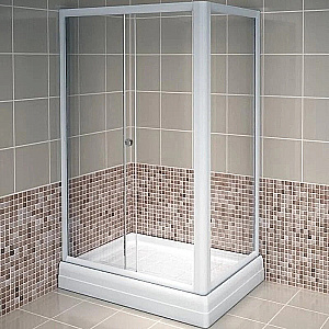 Душевой уголок Радомир Верчелли 1-09-2-0-0-0120 120х84 профиль матовый хром/стекло прозрачное купить в интернет-магазине Sanbest